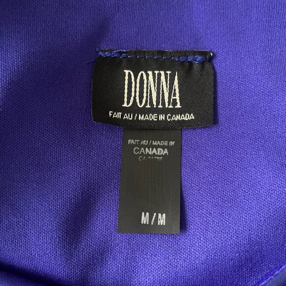 Donna Fashion Purple Sleeveless Drop Waisted Stretch Lined Midi Dress Size M - Picture 5 of 7